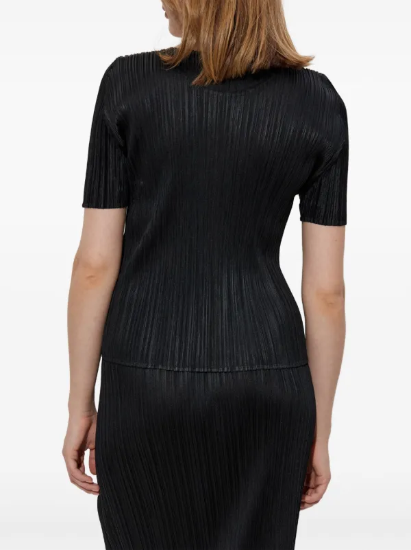 Pleats Please Issey Miyake プリーツ Tシャツ | ブラック | FARFETCH JP