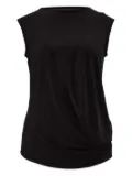 Issey Miyake draped sleeveless top - Black
