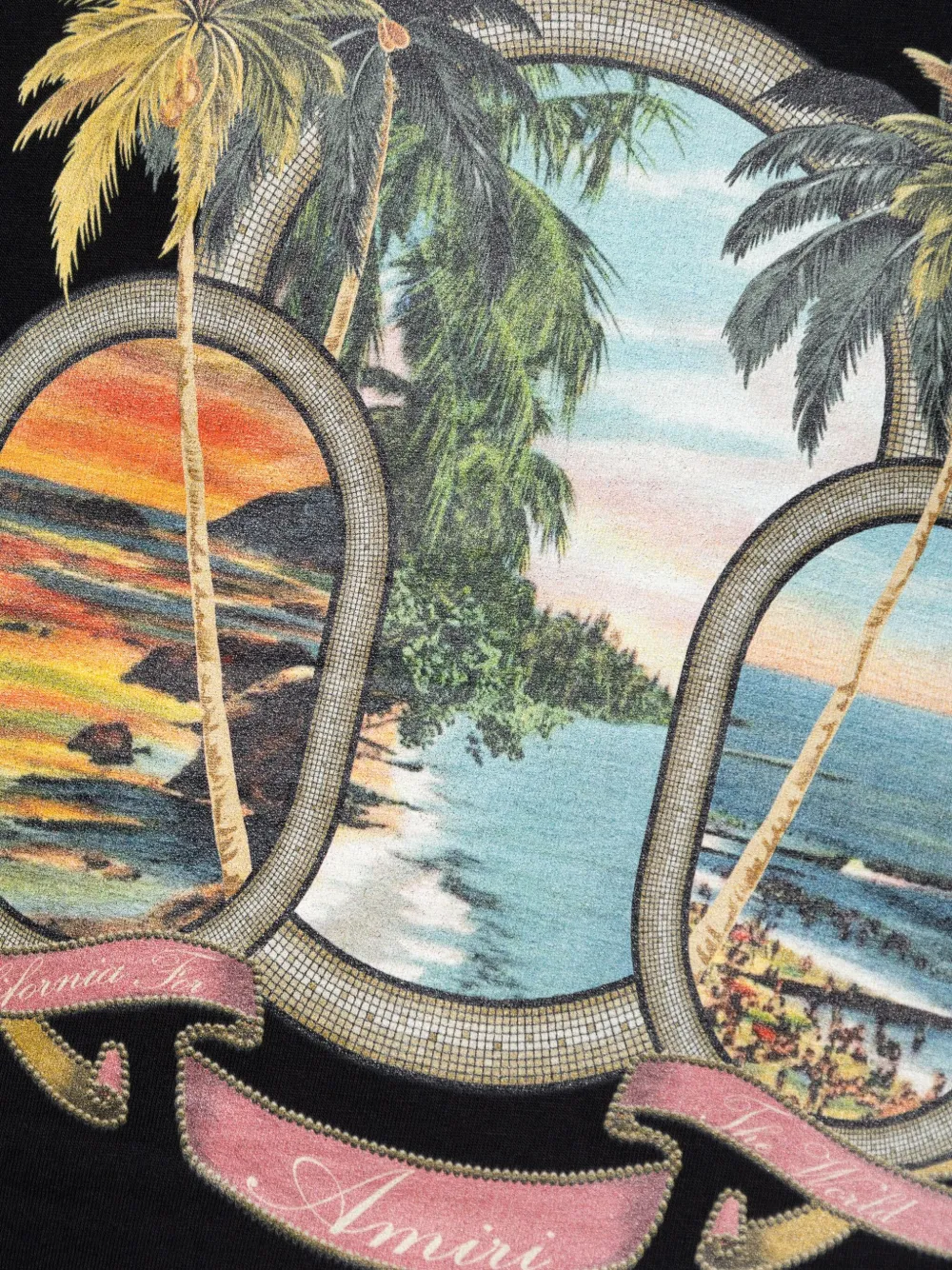 AMIRI T-shirt met grafische print Zwart
