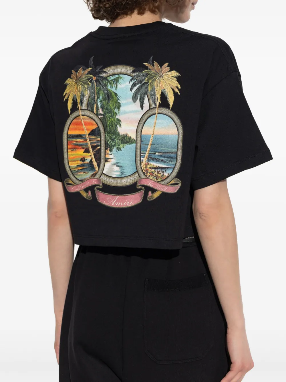 AMIRI T-shirt met grafische print Zwart