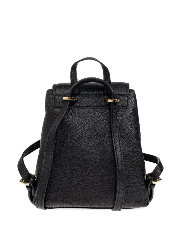 Michael Kors Black Textured Backpack Michael Kors Medium textured backpack front pocket | The  main image 4