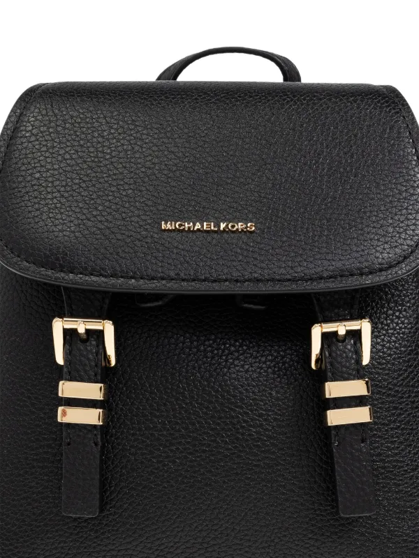 Michael Kors Black Textured Backpack Michael Kors Slater backpack in textured leather - Black  main image 4