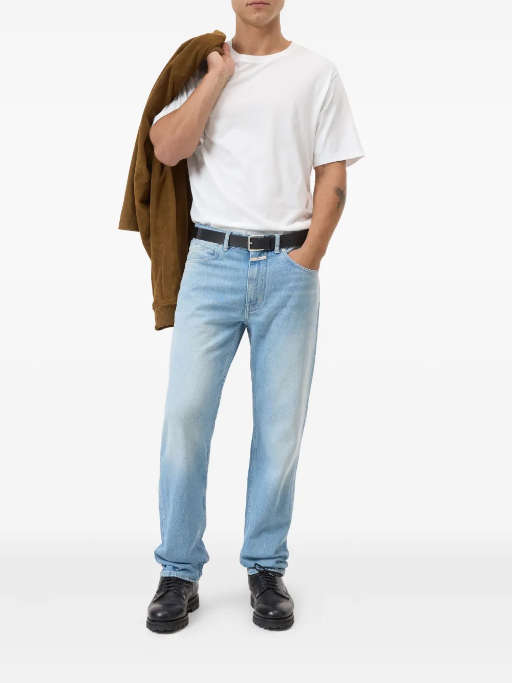 Closed Katoenen jeans met rits Blauw