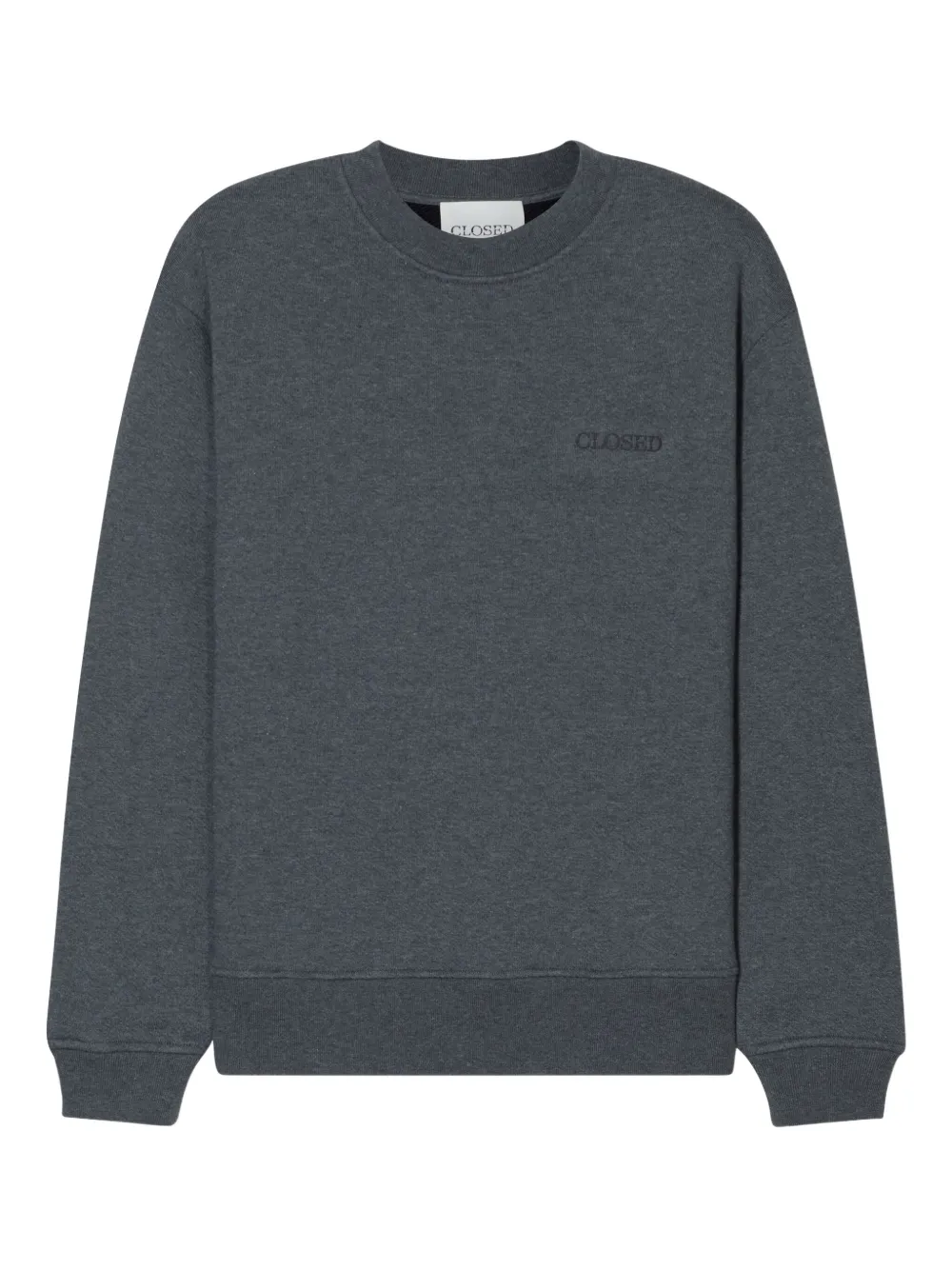Closed crew-neck sweatshirt | Grey | Image 1