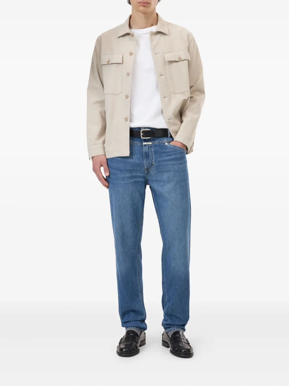 Closed Jeans met toelopende pijpen - Blauw