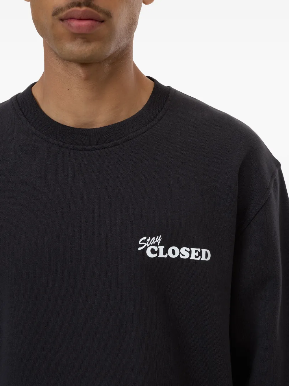 Closed Sweater met logoprint Zwart
