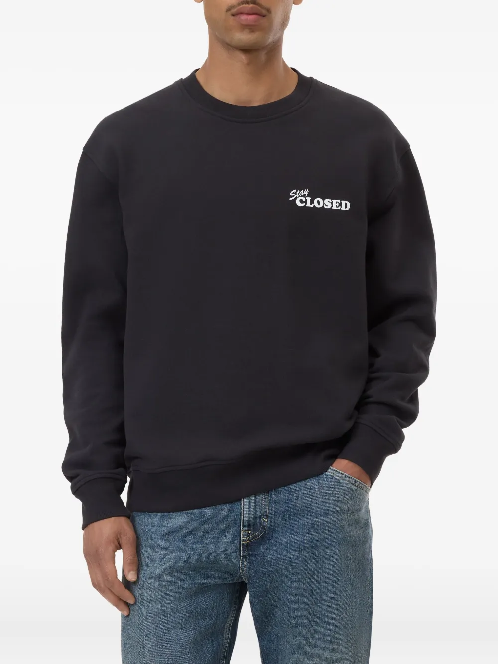 Closed Sweater met logoprint Zwart