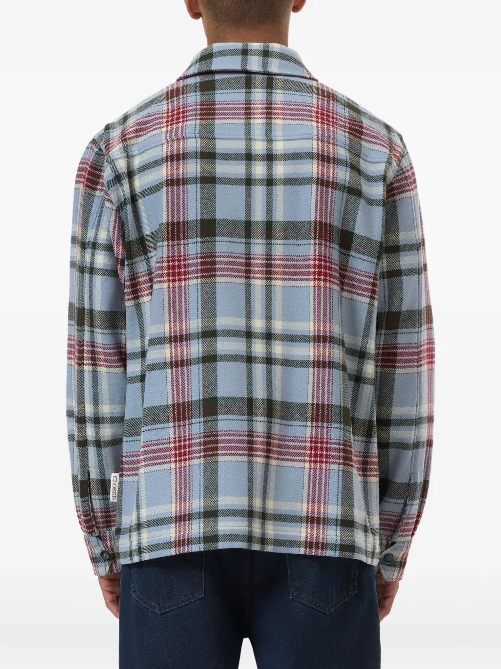 Closed Shirtjack met rits Blauw