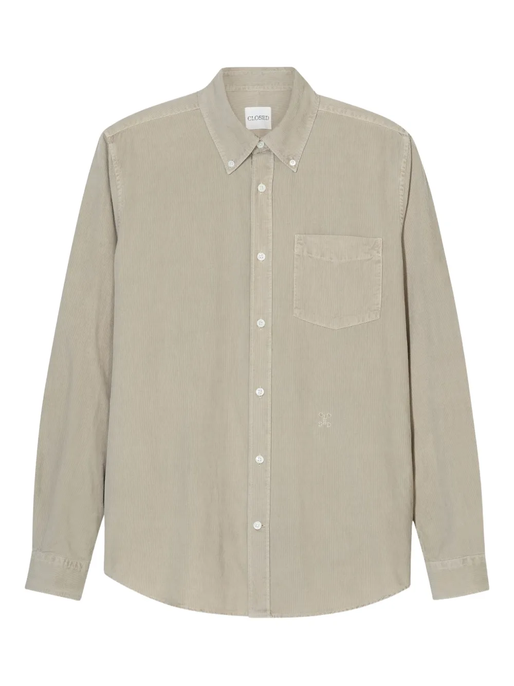 Closed button-down corduroy shirt | Neutrals | Image 1