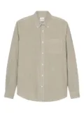 Closed button-down corduroy shirt - Neutrals