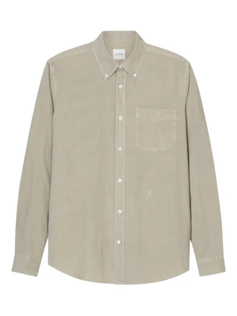 Closed button-down corduroy shirt