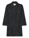Closed herringbone-pattern coat - Grey