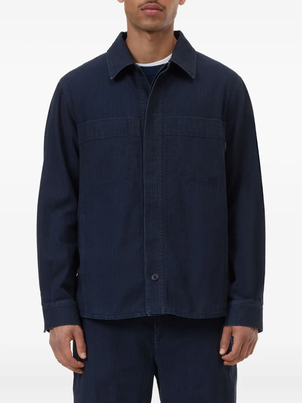 Closed Button-up denim overhemd Blauw