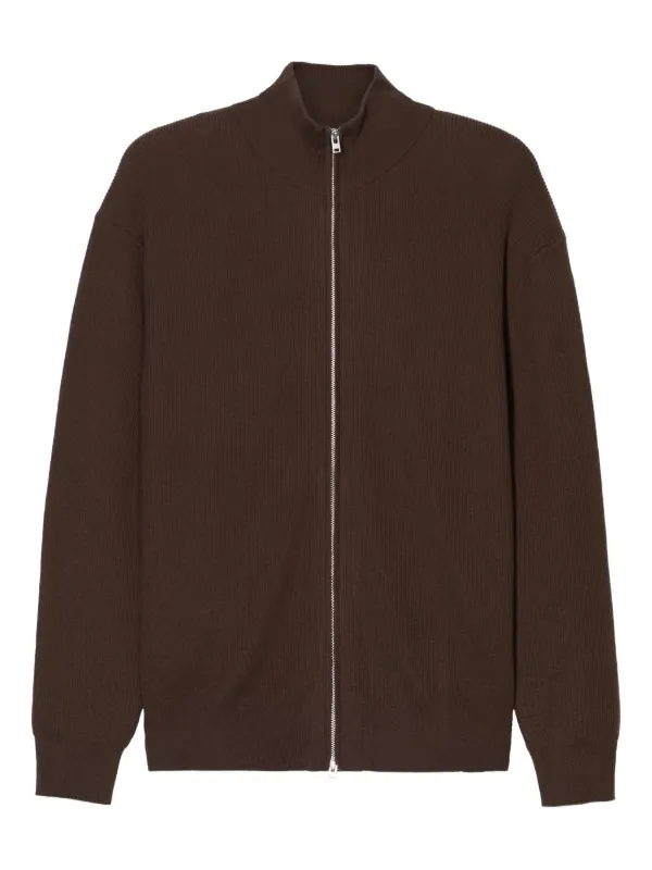 Closed Ribbed zip-up Cardigan Brown FARFETCH PH