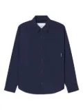 Closed pocket-patch shirt jacket - Blue