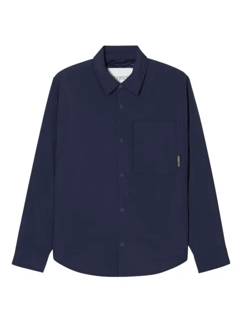 Closed pocket-patch shirt jacket