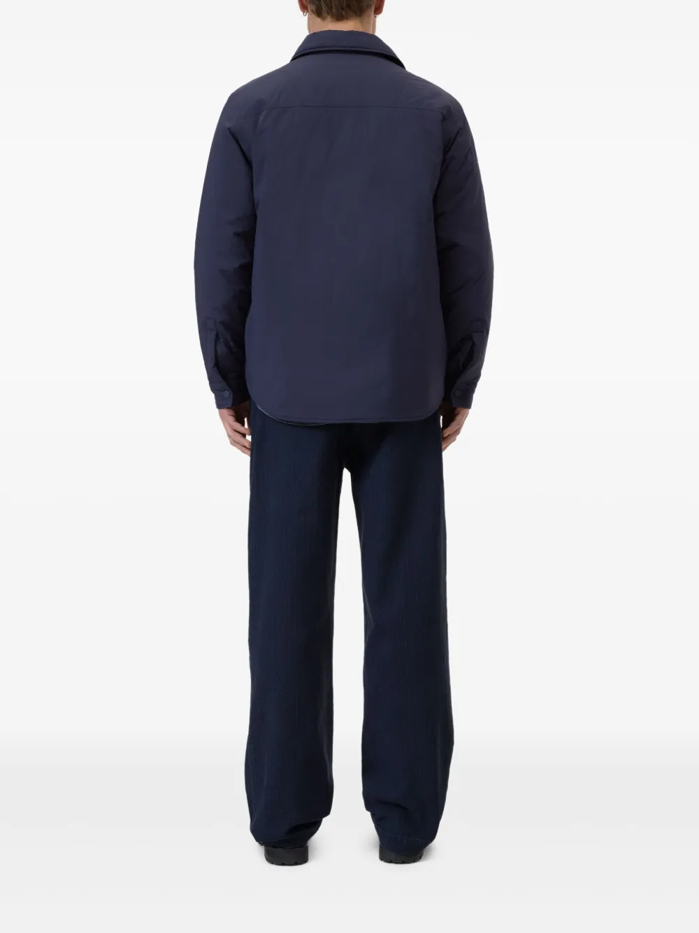 Closed Shirtjack met opgestikte zak Blauw