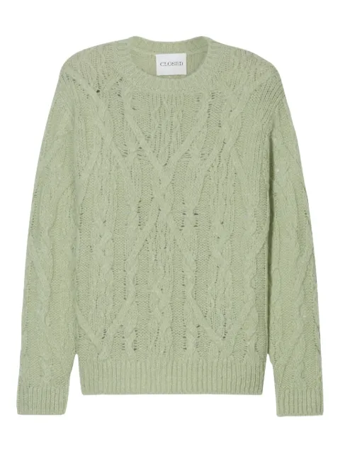 Closed cable-knit sweater