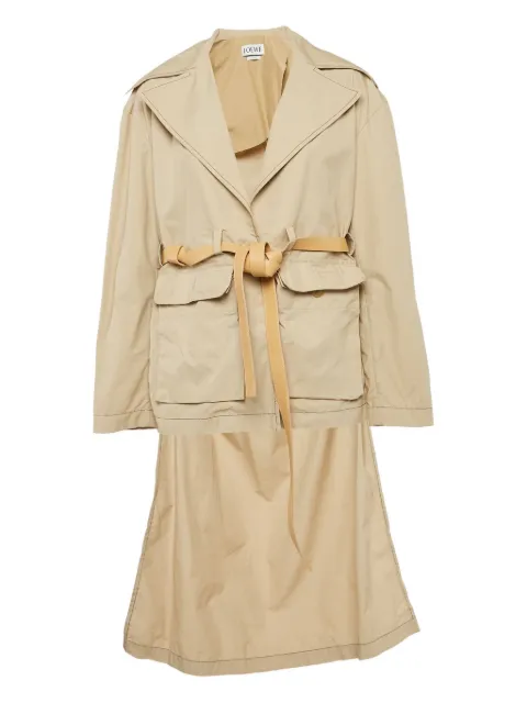 Loewe Pre-Owned pocket-detail belted coat