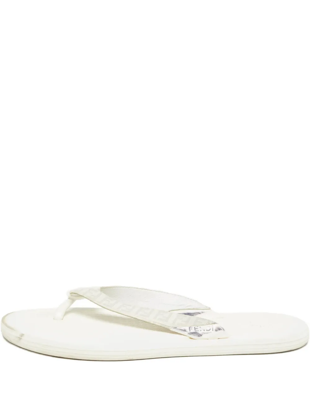 Fendi Pre-Owned rubber flat sandals | White | Image 1