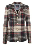 Armani Vintage plaid tweed jacket - Blue