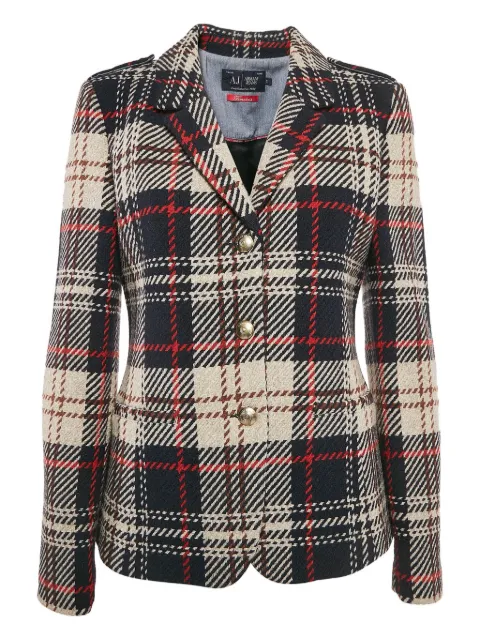 Armani Vintage plaid tweed jacket