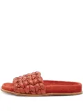 Chloé Pre-Owned braided leather slides - Brown