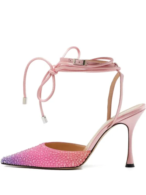 MACH & MACH 100mm crystal satin pumps