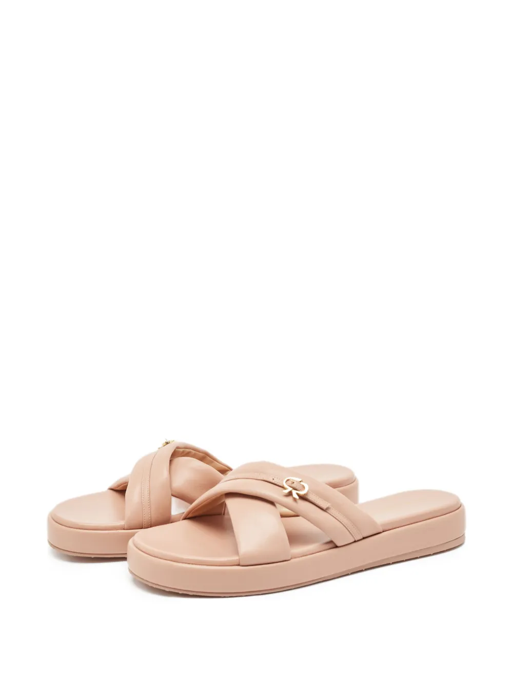 Gianvito Rossi leather cross-strap sandals | Pink | Image 1