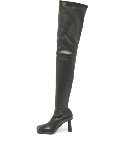 Jacquemus Pre-Owned leather over-the-knee heeled boots