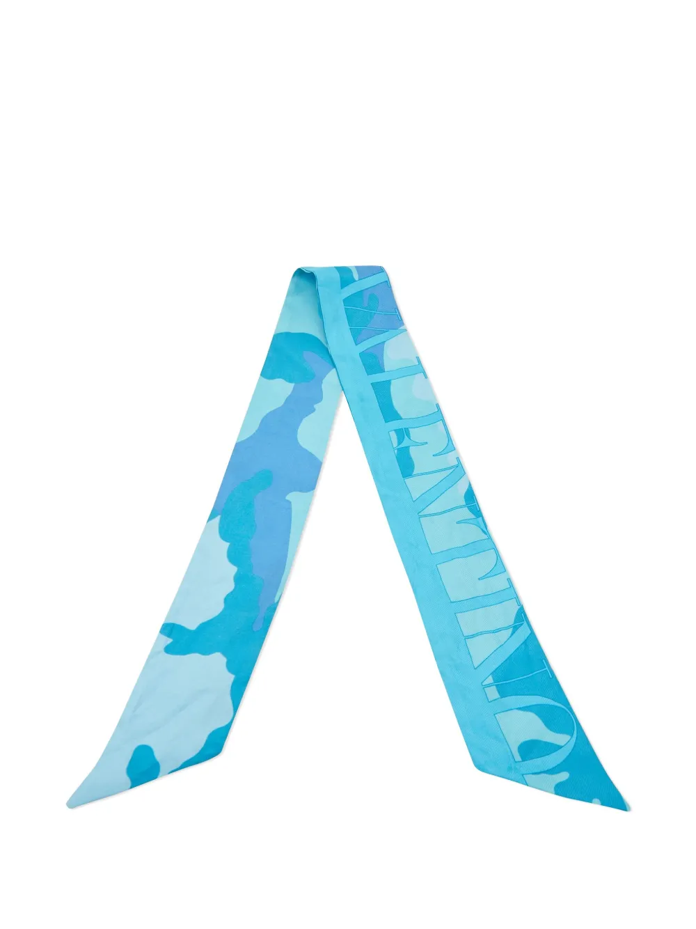camouflage-print silk bandeau
