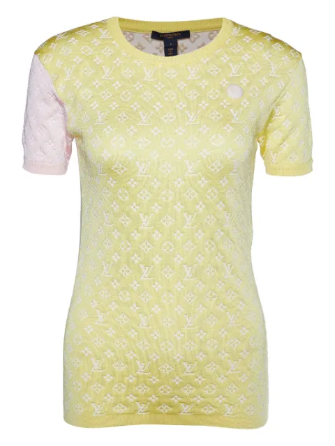 Louis Vuitton Pre-Owned 2024 monogram-jacquard T-shirt