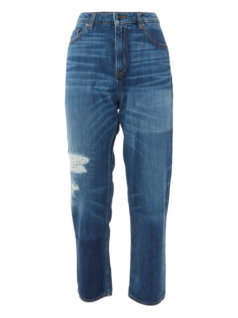 Love Moschino pre-owned distressed jeans | Blue | Image 1