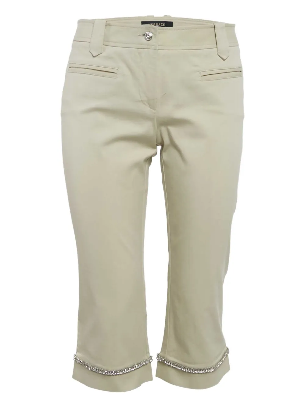 Versace Pre-Owned 2024 Hose mit Kristallverzierung - Nude