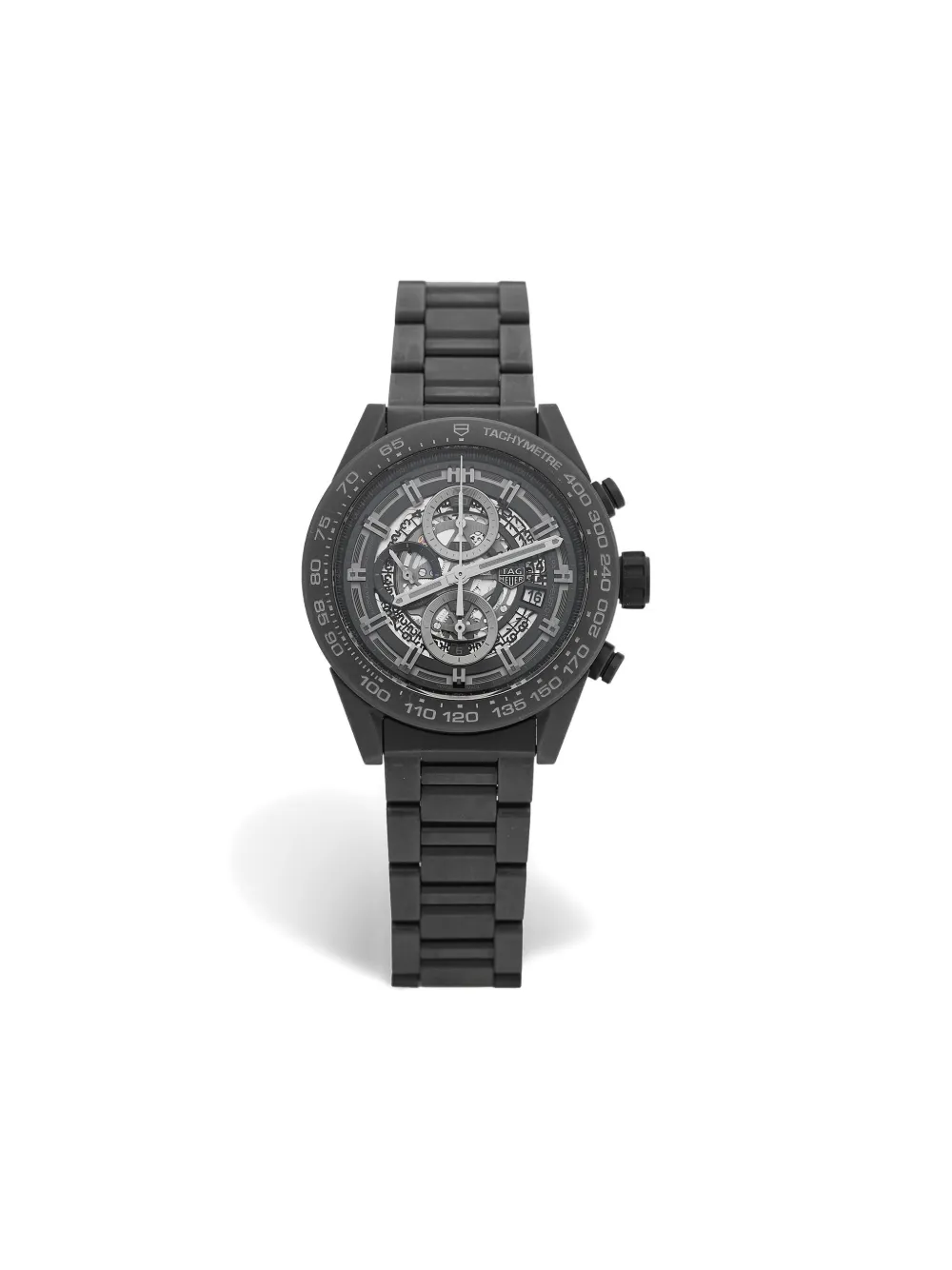 TAG Heuer Pre-Owned カレラ クリアスケルトン 45mm - ブラック TAG Heuer Pre-Owned カレラ クリアスケルトン 45mm - ブラック