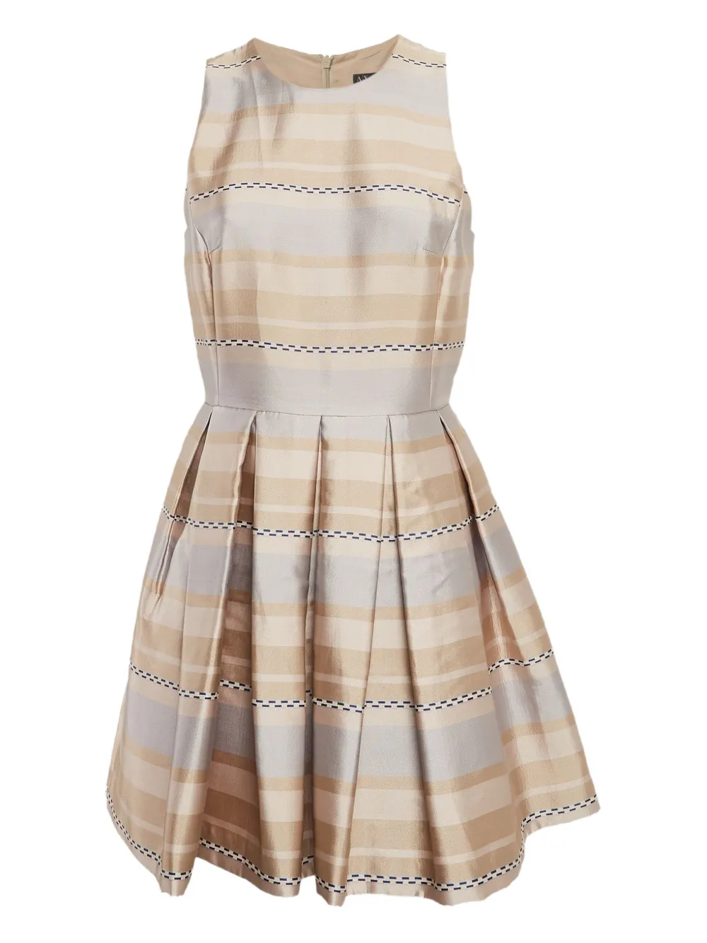 Armani Exchange pleated stripe dress | Image 1