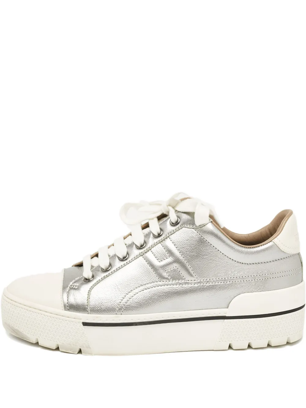 leather platform sneakers