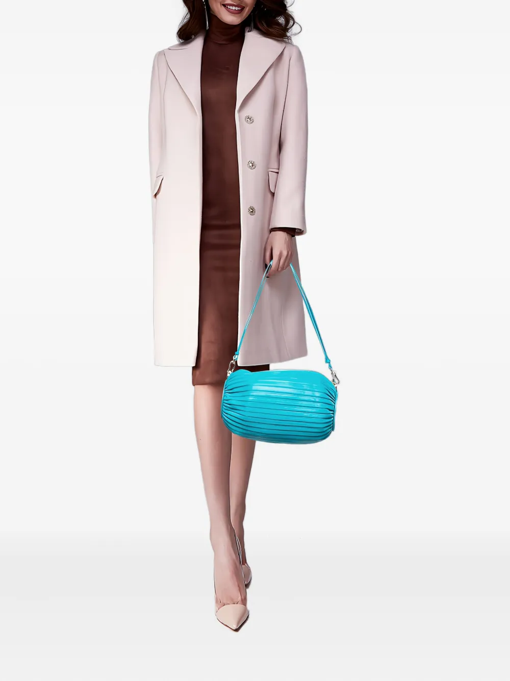 Loewe Pre-Owned 2024 pleated leather shoulder bag | Pre-Owned | Image 2