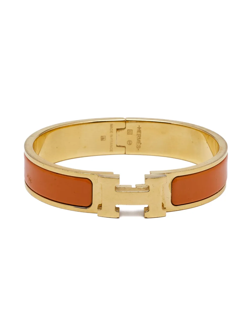Hermès Pre-Owned Clic H bracelet - ゴールドトーン Hermès Pre-Owned Clic H bracelet - ゴールドトーン