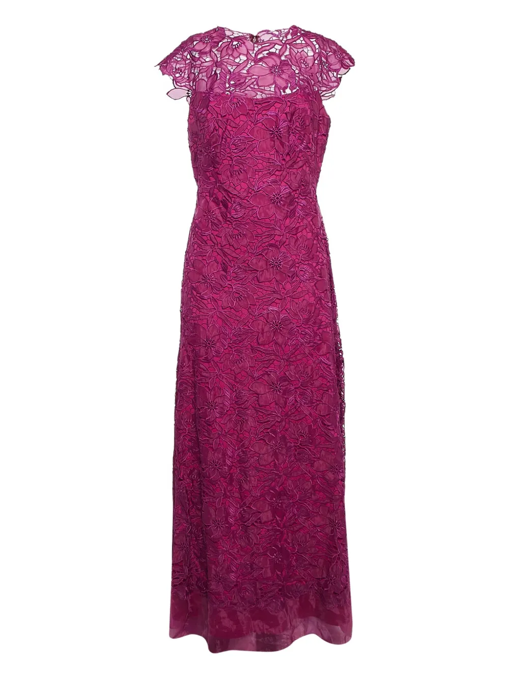 Tadashi Shoji pre-owned floral-lace dress | Purple | Image 1