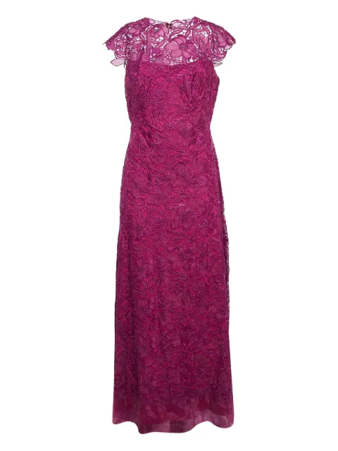 Tadashi Shoji pre-owned floral-lace dress