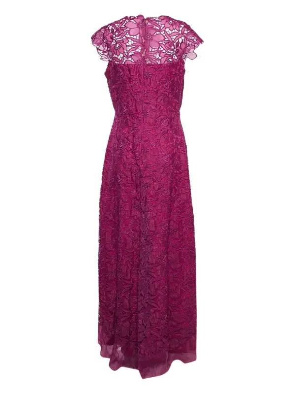 Tadashi Shoji Floral Lace Maxi Dress - Purple Tadashi Shoji Floral Lace Maxi Dress - Purple