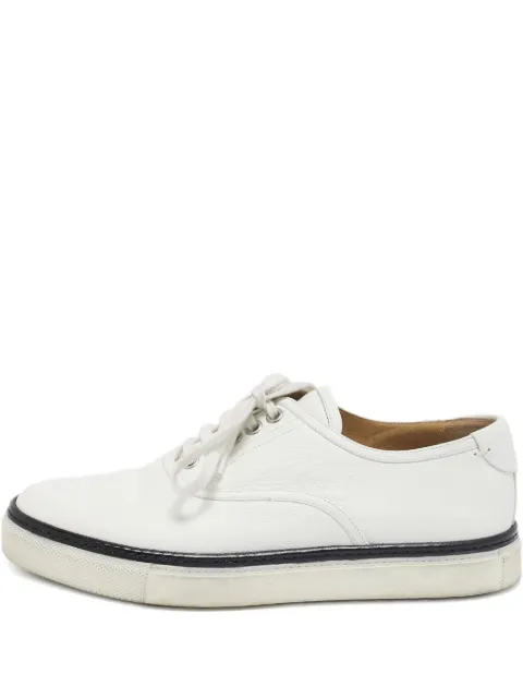 Hermès Pre-Owned leather lace-up sneakers