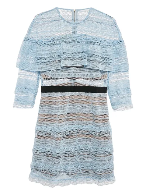 Self-Portrait lace frill mini dress 