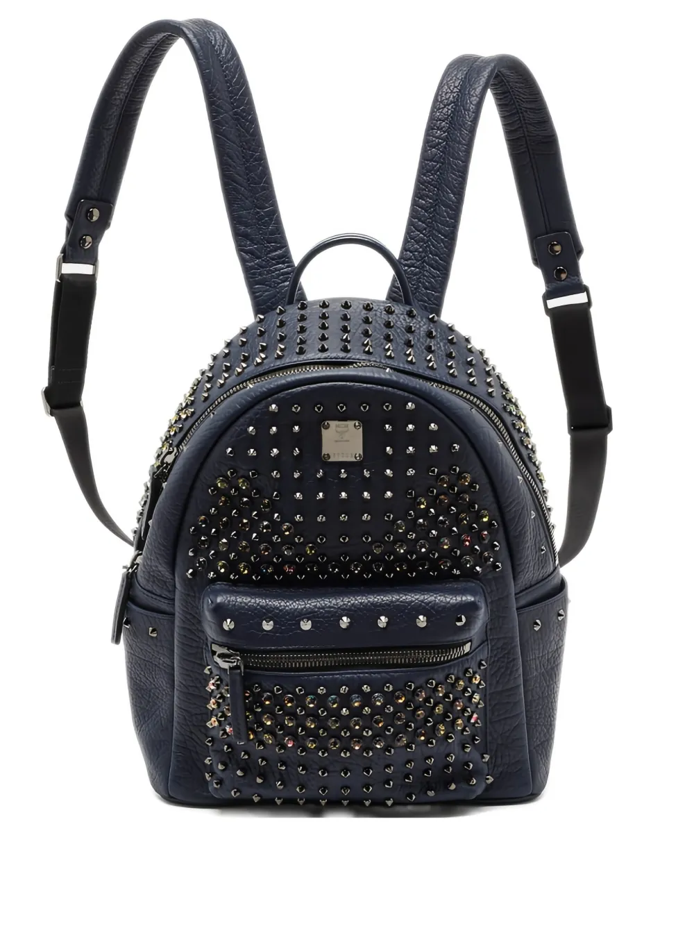 MCM Pre-Owned Stark studded crystal backpack - ブルー MCM Pre-Owned Stark studded crystal backpack - ブルー
