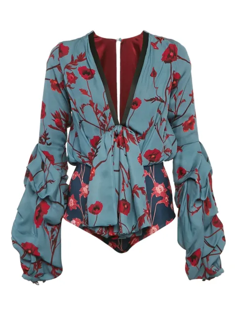 Johanna Ortiz floral bow bodysuit
