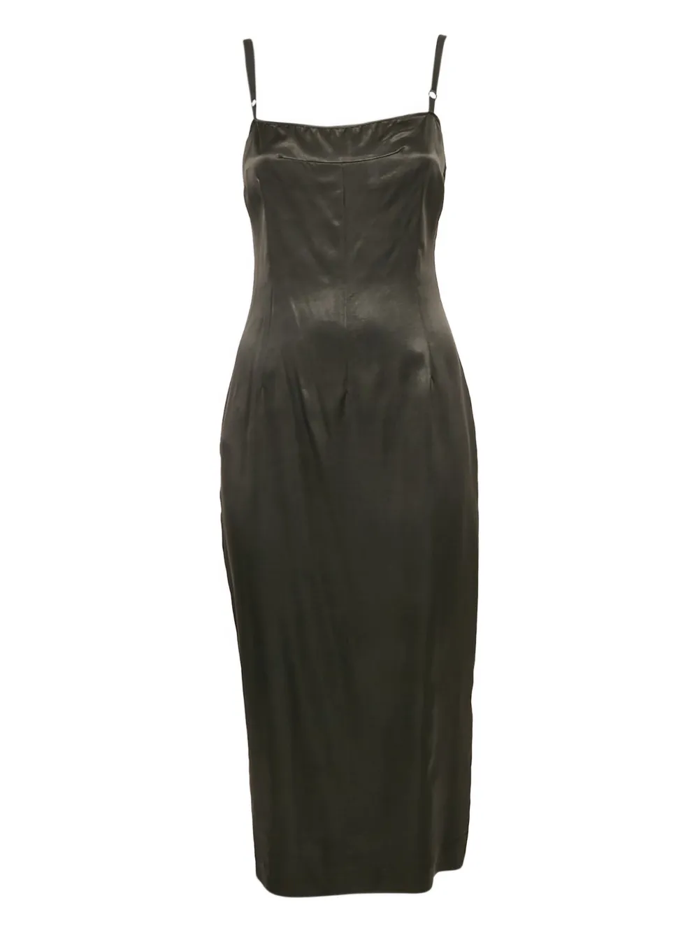 D & G Vintage pre-owned sleeveless crepe midi dress - ブラック D & G Vintage pre-owned sleeveless crepe midi dress - ブラック