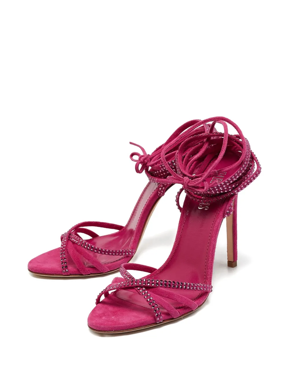 Paris Texas pre-owned 105mm crystal embellishment suede sandals | Image 2