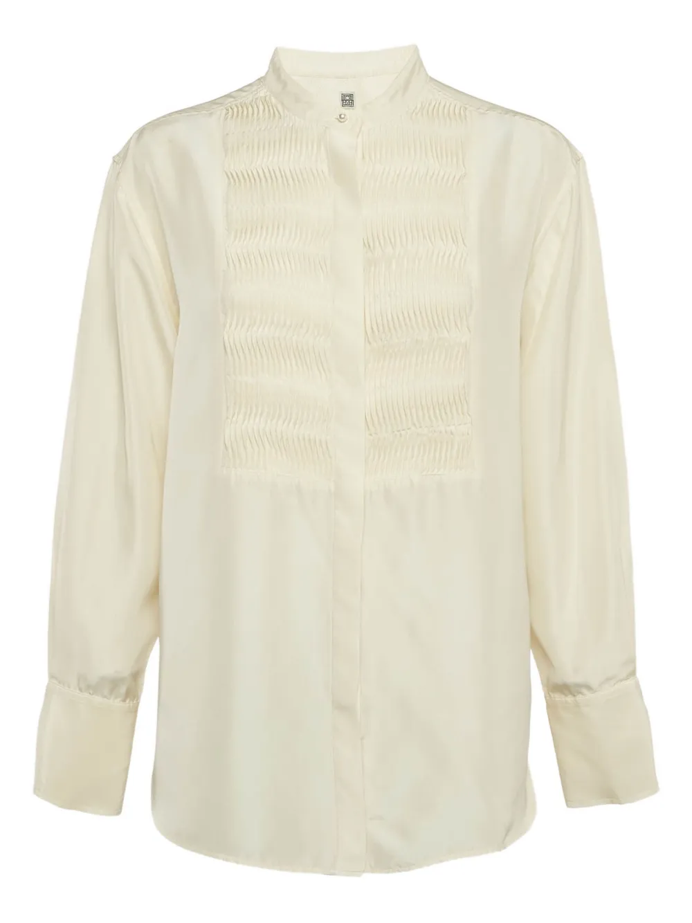 TOTEME pleated silk shirt | Neutrals | Image 1