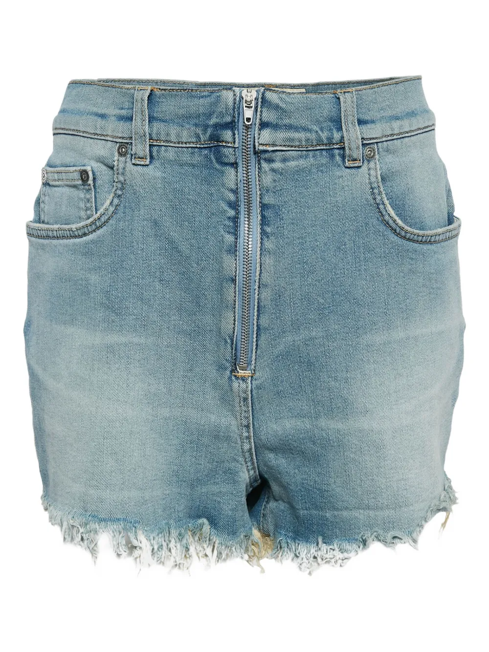 Givenchy Pre-Owned Shorts denim con finitura a taglio vivo - Blu